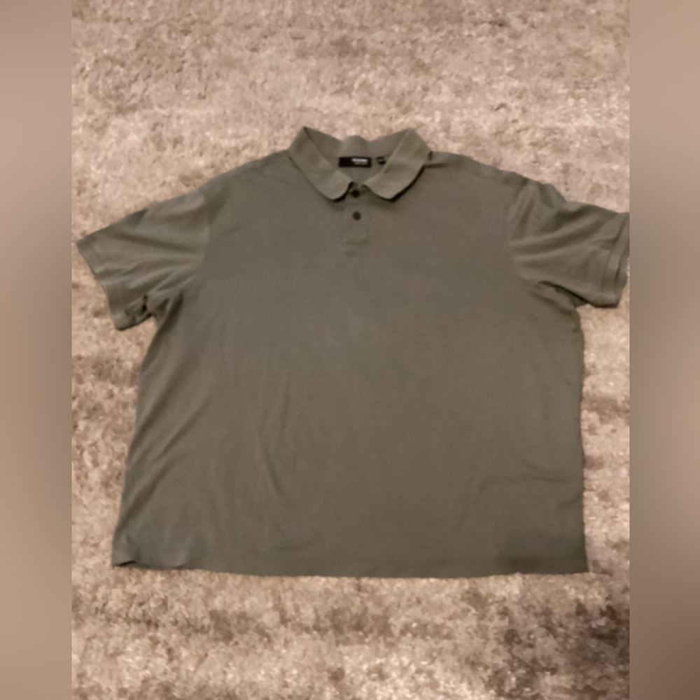 Murano Liquid Luxury Men Size 2XL Green Cotton Short Sleeve Polo Shirt